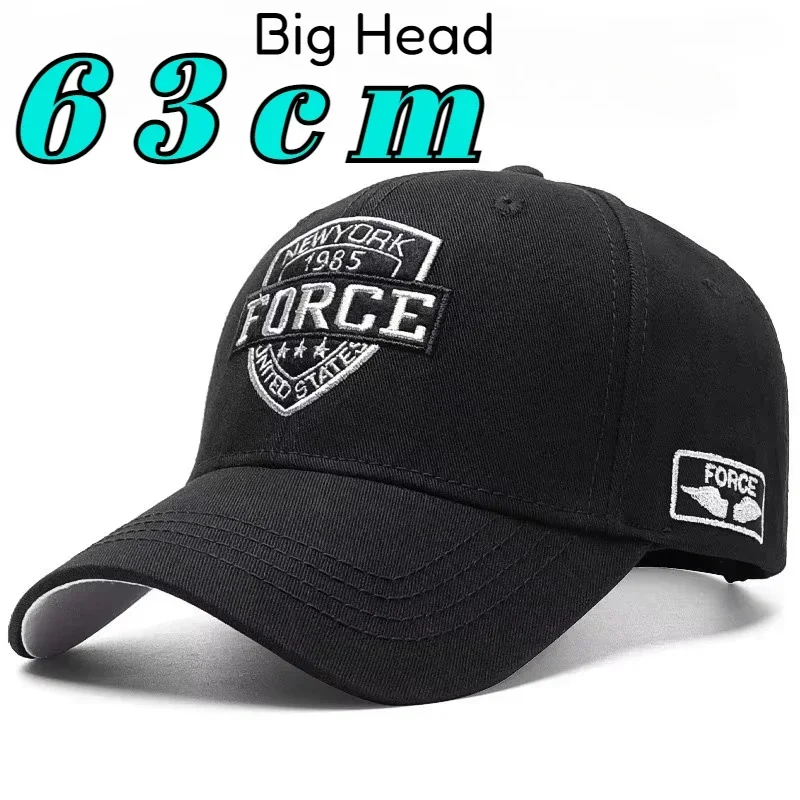 Big Size 65cm Letter Embroidered Baseball Caps Summer Sunshade Large Head Snapback Cap Men's Hard Top Truck Driver Sun Hat