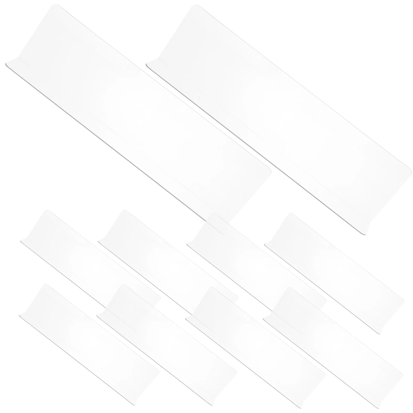 

10pcs L-Shaped Shelf Dividers Transparent Plastic Wear-Resistant Oil-Resistant Easy Install Dismantle Long Lasting Flexible