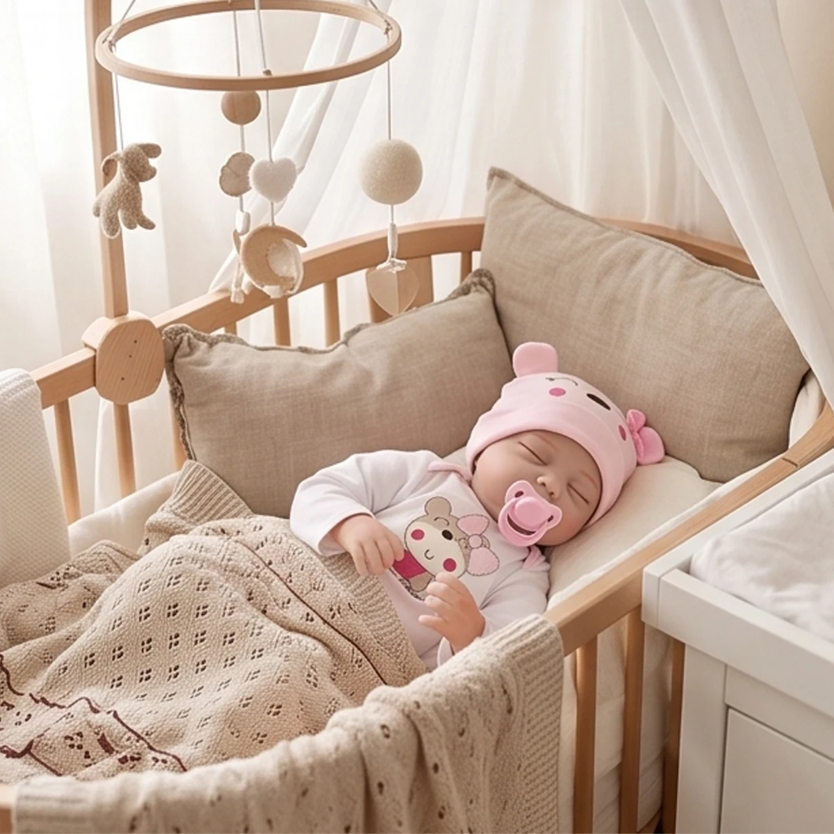 20 Zoll (50 cm) große, weiche Vinyl-Reborn-Puppe, realistische Babypuppe mit komplettem Zubehör, perfekt zum Kuscheln, Spielen und als Geschenk für Kinder ab 3 Jahren