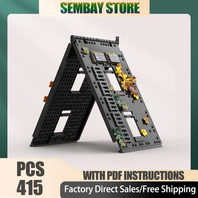 

Moc строительные кирпичи модульная модифицированная A-образная рамка модель крыши кабины технологические блоки Рождество DIY игрушка строительство праздничный подарок