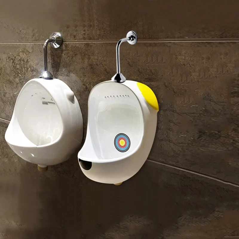 Wrigley bathroom children's urinal hanging on the wall, urinal, water on the urinal, kindergarten urinal toilet seat toilet