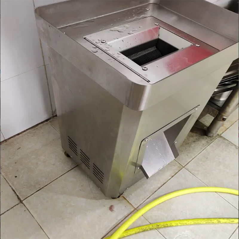 Commercial Fresh Meat Cube Cutter Slicer Cutting Meat Cutting   System Full-Automatic Meat Cube Cutting and Slicer