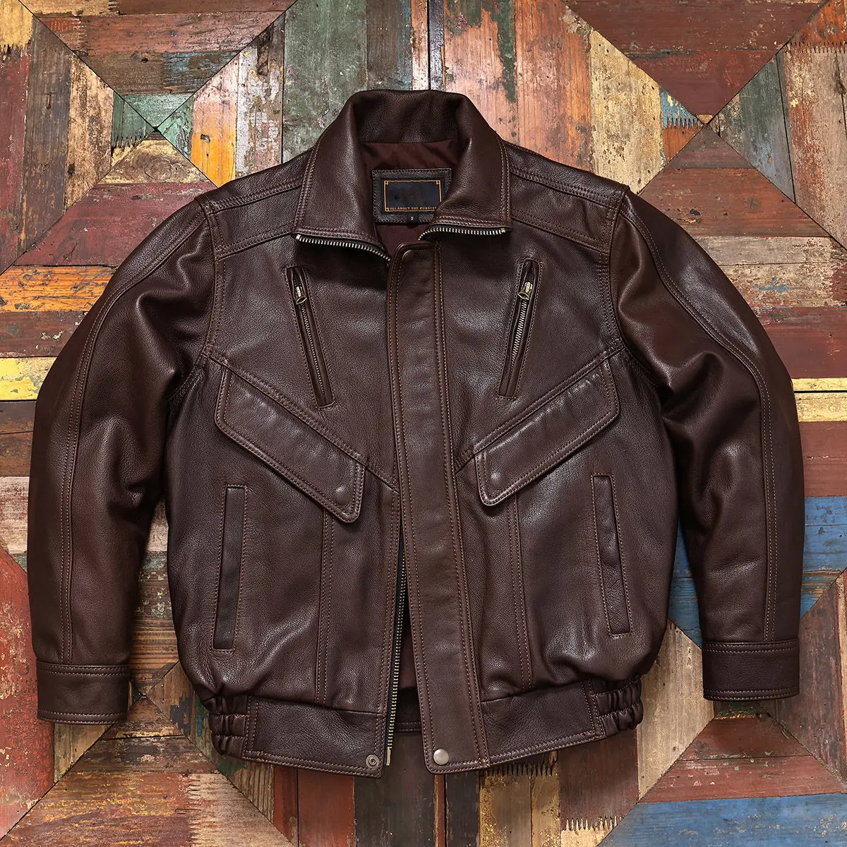Dark Brown Winter Leather Jacket Men Casual Style Plus Size 5XL Genuine Natural Sheepskin Turn-Down Collar Retro Leather Coat