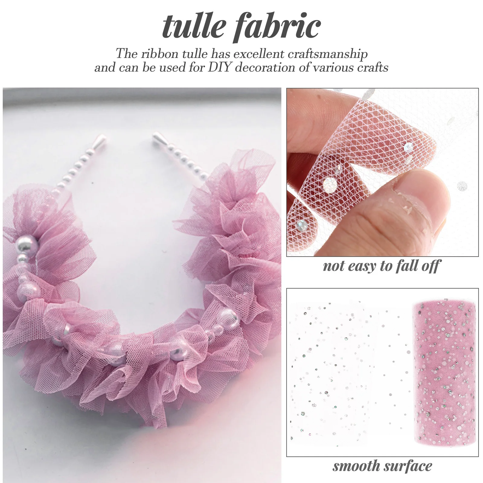 تول النسيج بكرة الشريط براعة رائعة سهلة قطع الانحناء الخياطة فستان DIY بها بنفسك زينة عطلة هدية التفاف