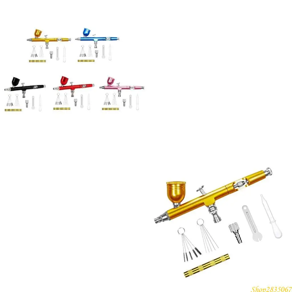 

Double Action Feed 0.3mm Nozzle Aluminum Pen Cake Decorating Brushes Capacity Upgraded for DIY 831F