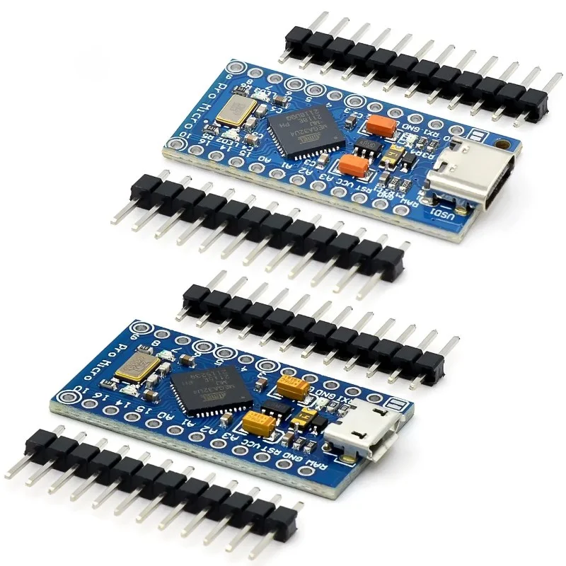 1-6PCS New Pro Micro for Arduino ATmega32U4 5V16M Module with 2Row Pin Self USB Update Program Microcontroller Development Board