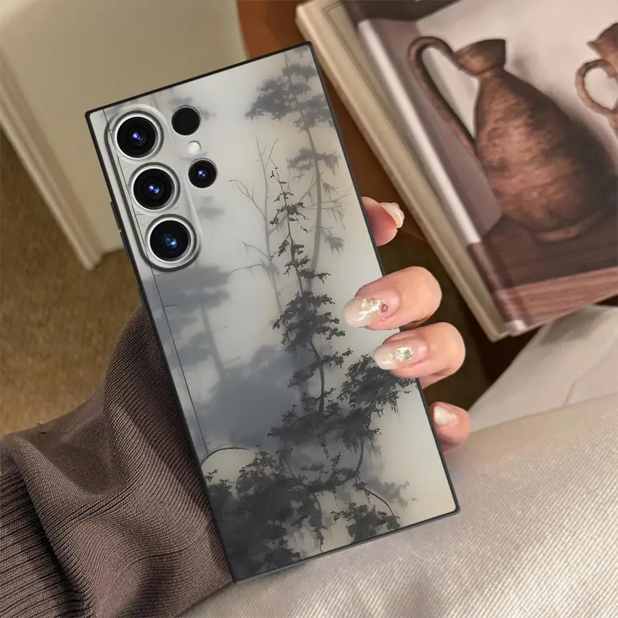 Case for Samsung Galaxy S26 Ultra S10 S9 S21 FE S23 S24 S25 Plus Note 20 8 9 10 S20 Ultra Funda Phone Cover Branch Shadow