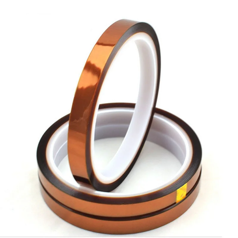 2 Rolls Polyimide High‑Temperature Heat‑Resistant Tape, for Sublimation, Hot Press, Electronics, Welding & Circuit Boards