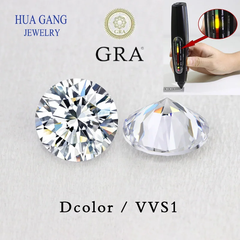 White D Color Loose Moissanite Stone Excellent Cut  With GRA For Women Jewelry Gemstones Making