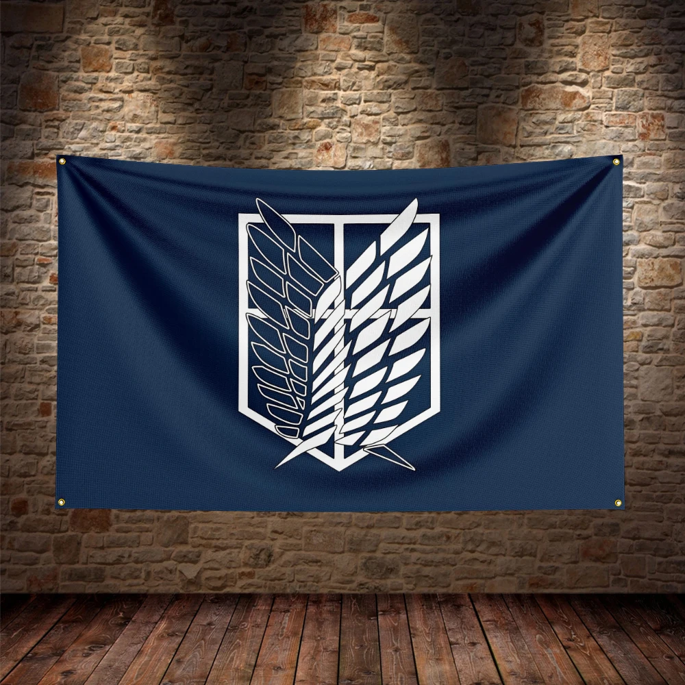 3X5 FT Attack on titan Flag Polyester Printed Other  Banner For Decor