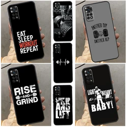 Bodybuilding Gym Fitness Case For Xiaomi Redmi Note 11 12 8 9 10 Pro 8T 9S 10S 11S Redmi 9A 9C 10 10A 10C Cover