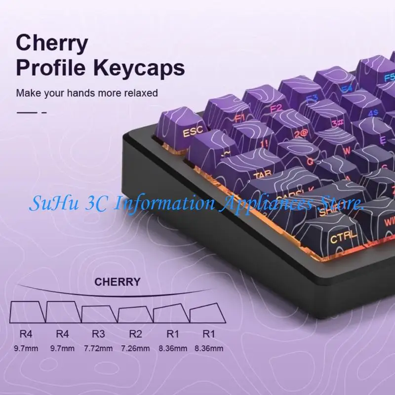  Wear Resistant PBT Keycaps with Side Printing OEM Height for Gamers and Typists