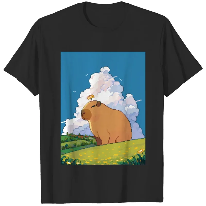 3D Funny Animal Capybara Printing T Shirt For Men Kid Fashion Streetwear Capybara Lovers Short Sleeves Kawaii Clothes Tees Tops