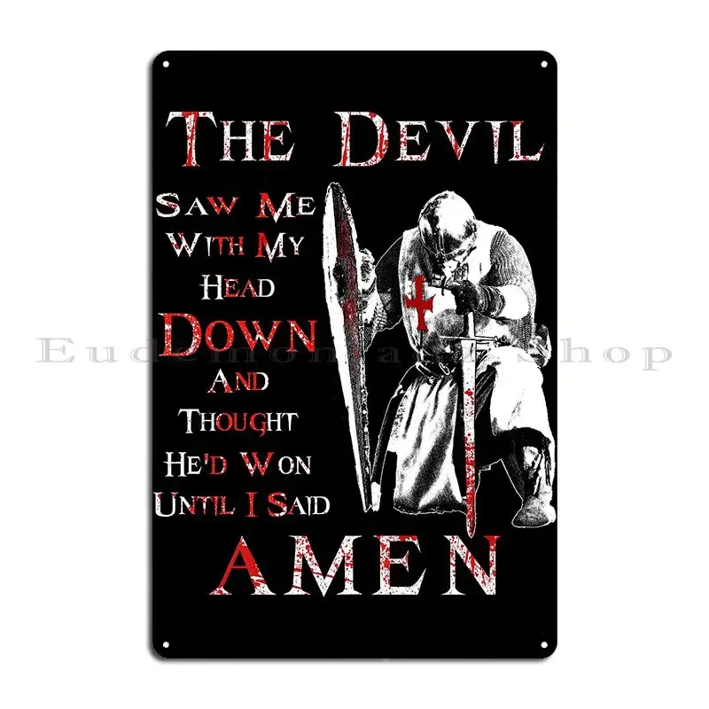 الشيطان رأى لي تجديد علامة معدنية جدار جدارية كلاسيكية غرفة المعيشة جدار مخصص تخصيص تين تسجيل ملصق