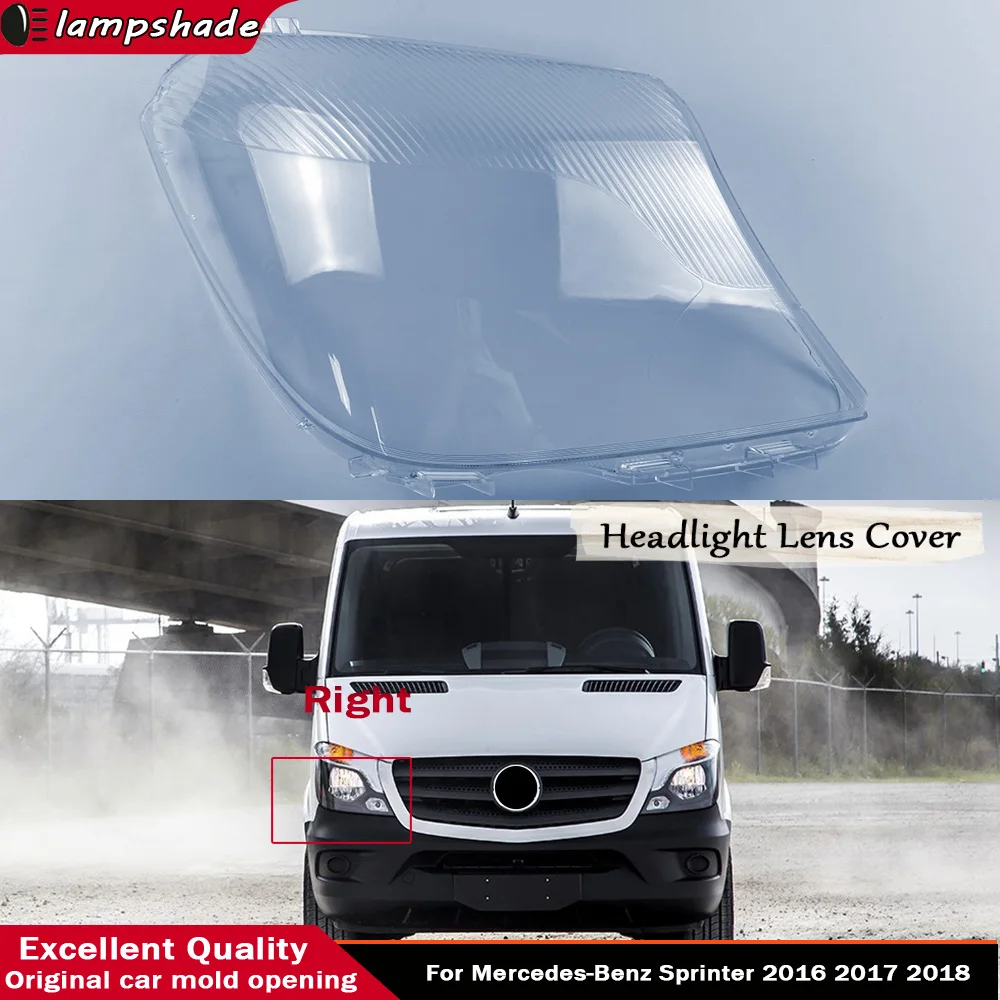 For Mercedes-Benz Sprinter 2016 2017 2018 Headlamps Shell Lampcover Headlight Cover Lens Plexiglass Replace Original Lampshade