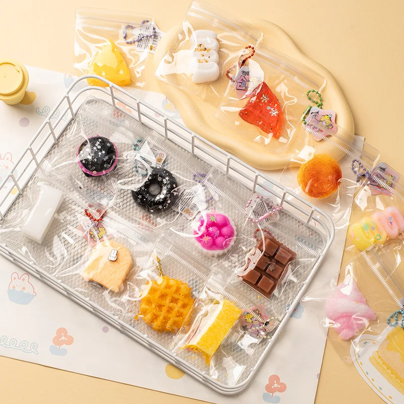 12 Uds. Squishies de crecimiento lento para alimentos, juguete Donut Waffle de crecimiento lento, juguetes antiestrés para niños, adolescentes y adultos