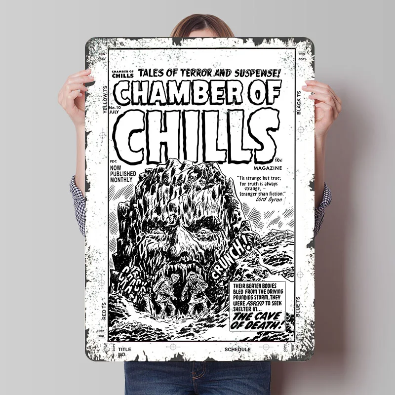 CHAMBER OF CHILLS 10 Tinplate Poster Customized Wall Art Vintage Retro Metal Signs for House Decor Gamer Room Decoration At Home