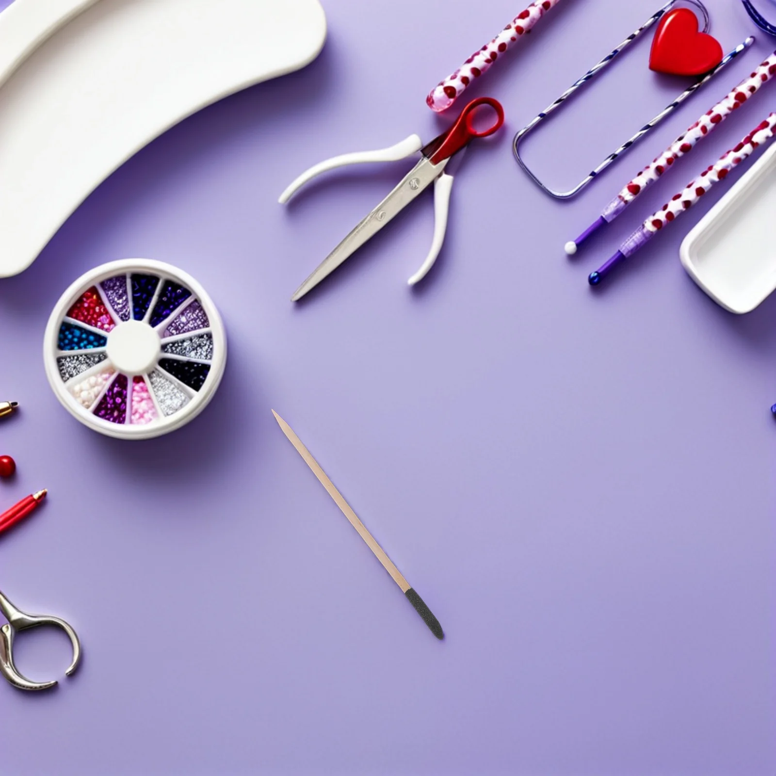 100 قطعة من أدوات مانيكير: أعواد صنفرة مزدوجة الأطراف أداة دفع البشرة الخشبية للعناية الفنية أداة باديكير ذاتية الصنع مستلزمات الأظافر الاحترافية