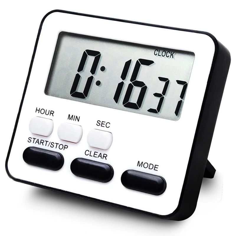 

Kitchen Timer Count Down Count Up,Multifunctional Alarm Clock,Desk Clock,Black Durable