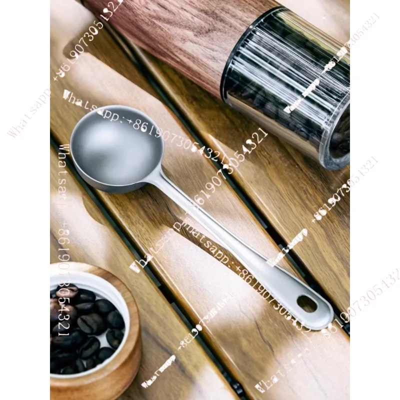 

Coffee bean measuring spoon, outdoor camping portable fruit powder spoon, long-handled alloy milk tea ice powder