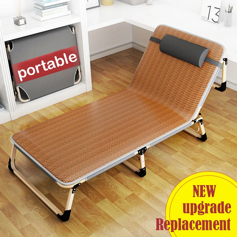 2022 New Folding bed single adult office nap bed home simple nap bed escort marching portable multi-functional reclining chair