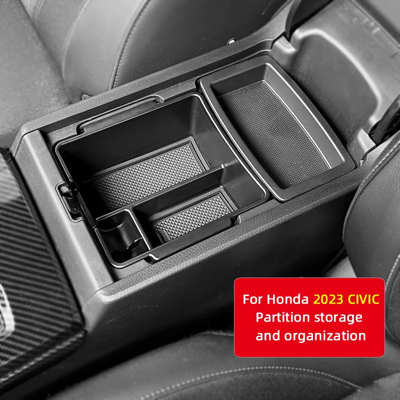 For 2022 2023 Honda Civic Car Center Console Box 11th Gen CIVIC Center console armrest box storage box Tray Auto Accessories