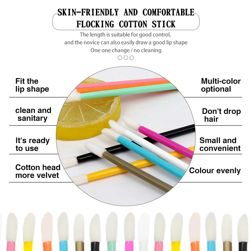 Baguettes jetables en Nylon, applicateur de bâton de brillant, outils pour les lèvres, brosse à lèvres, outils de maquillage, ensemble de baguettes de rouge à lèvres creuses, cosmétiques, 50 pièces