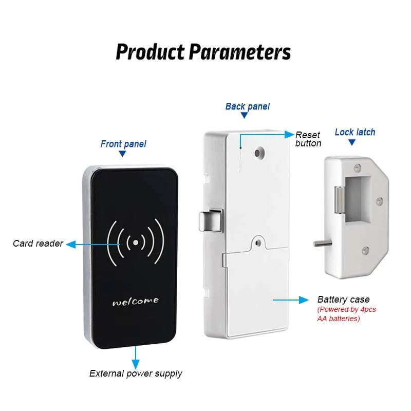 RFID electronic cabinet lock zinc alloy case for PA/sauna bath center, swimming pool, gym,golf course