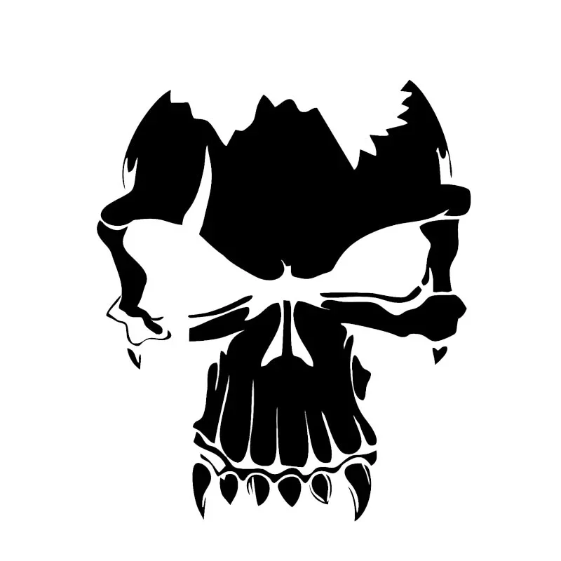 jpct Skull Car Sticker. Off Road. Warning. Motorcycle Auto Parts. Black / White Decoration. Refrigerator. Interesting PVC