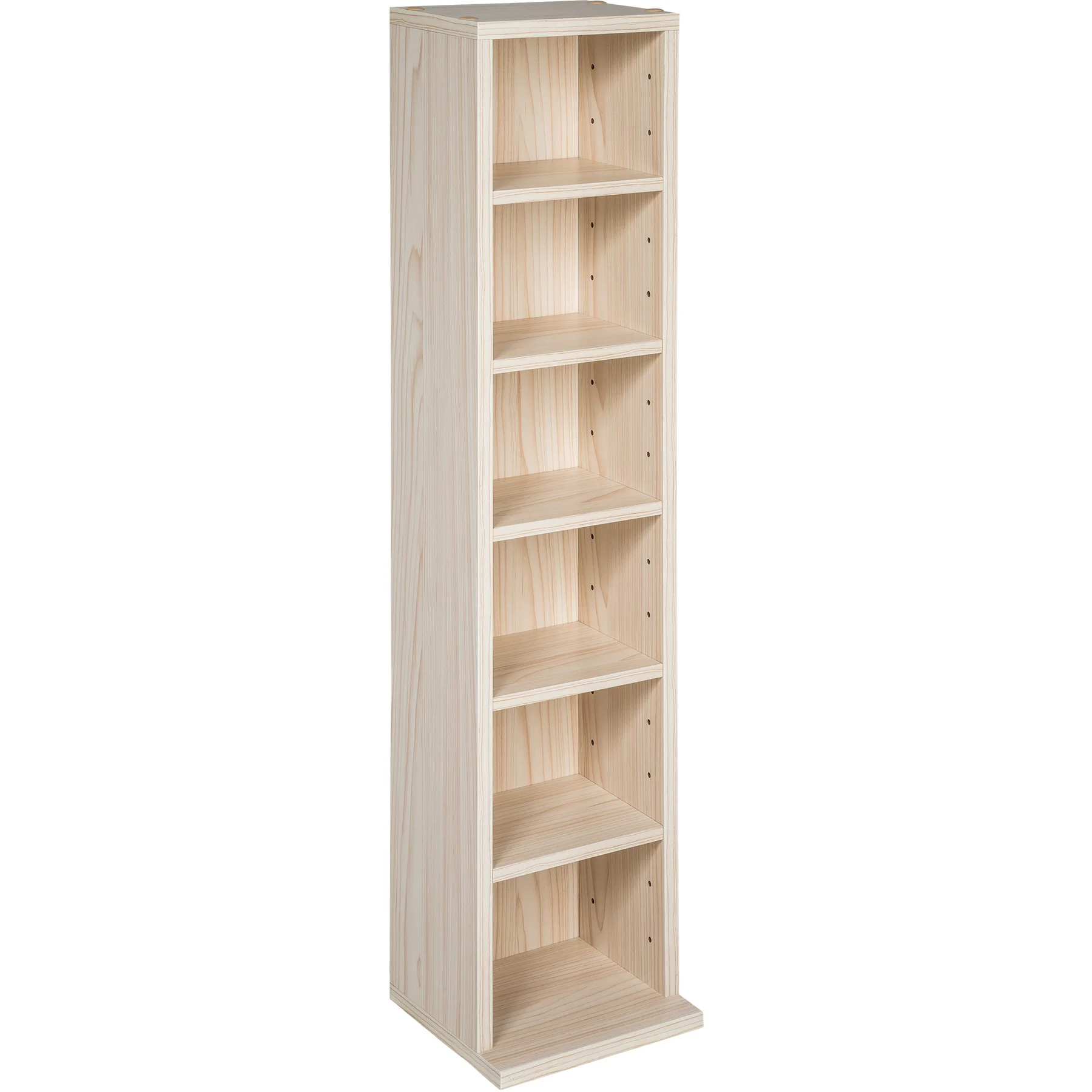 Tectake - Estantería para CDs con 6 compartimentos para 102 CDs 90 x 21 x 20 cm  Espacio de almacenamiento para hasta 102 CDs  Dimensiones (alto x ancho x fondo): aprox. 90 x 21 x 20 cm  Fácil de montar - pared posterior estable