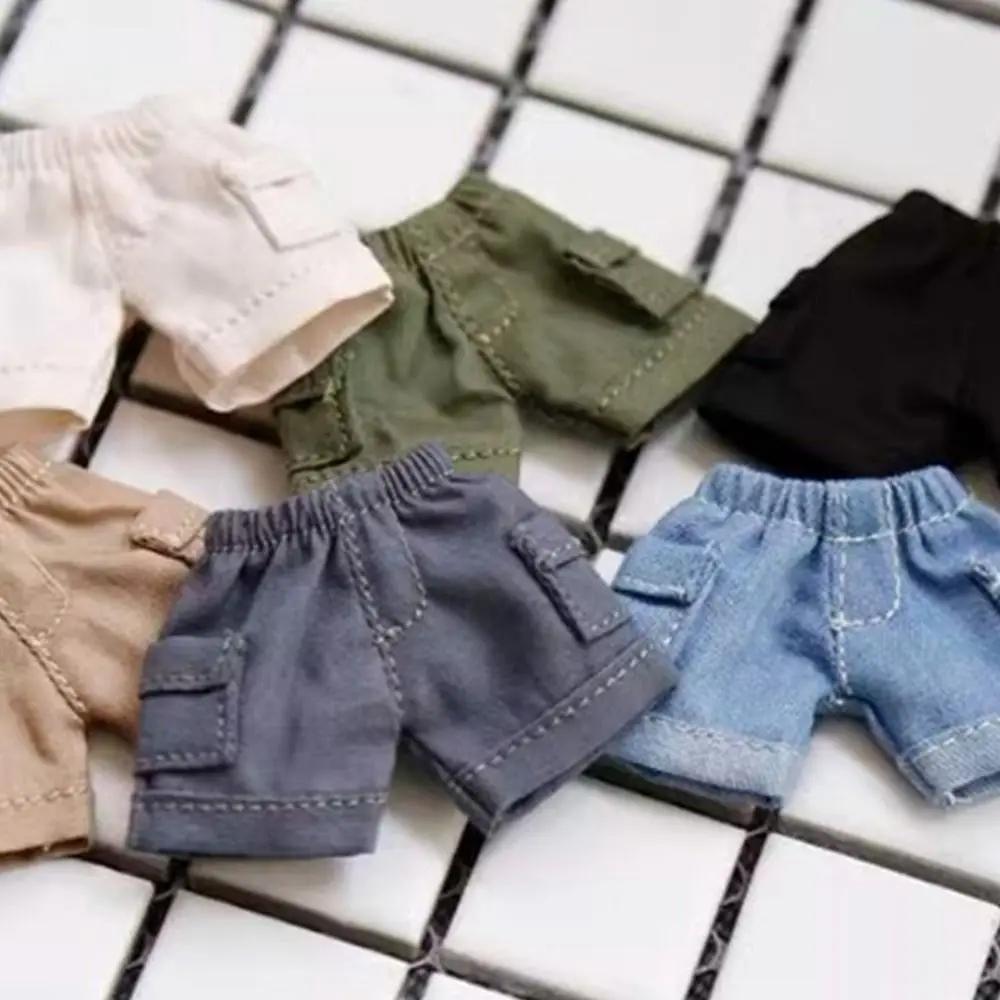 Doll Pocket Shorts For 1/11 OB11 Doll Jeans Shorts Outfits Doll Clothes For 1/12 BJD Dolls Casual Wear Kids Toy Doll Accessories