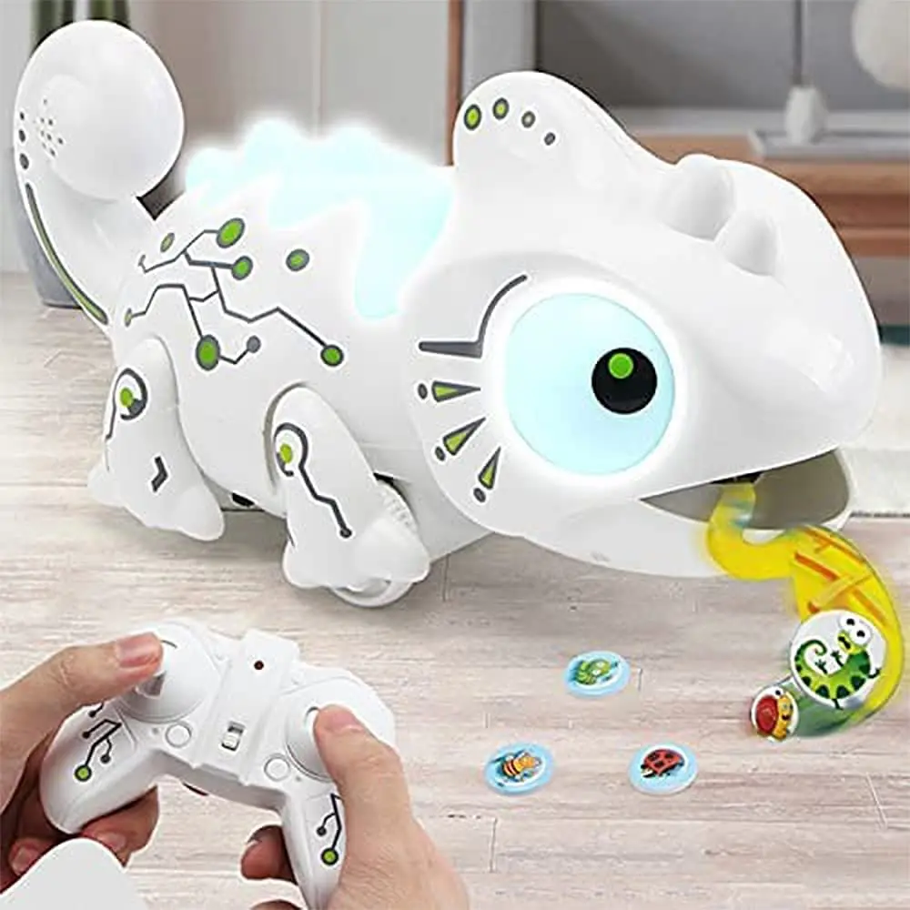 Remote Control Chameleon Toy Realistic Animal RC Robot Chameleon Toys Electronic Pets Car Vehicle Toy for Kids Birthday Gifts