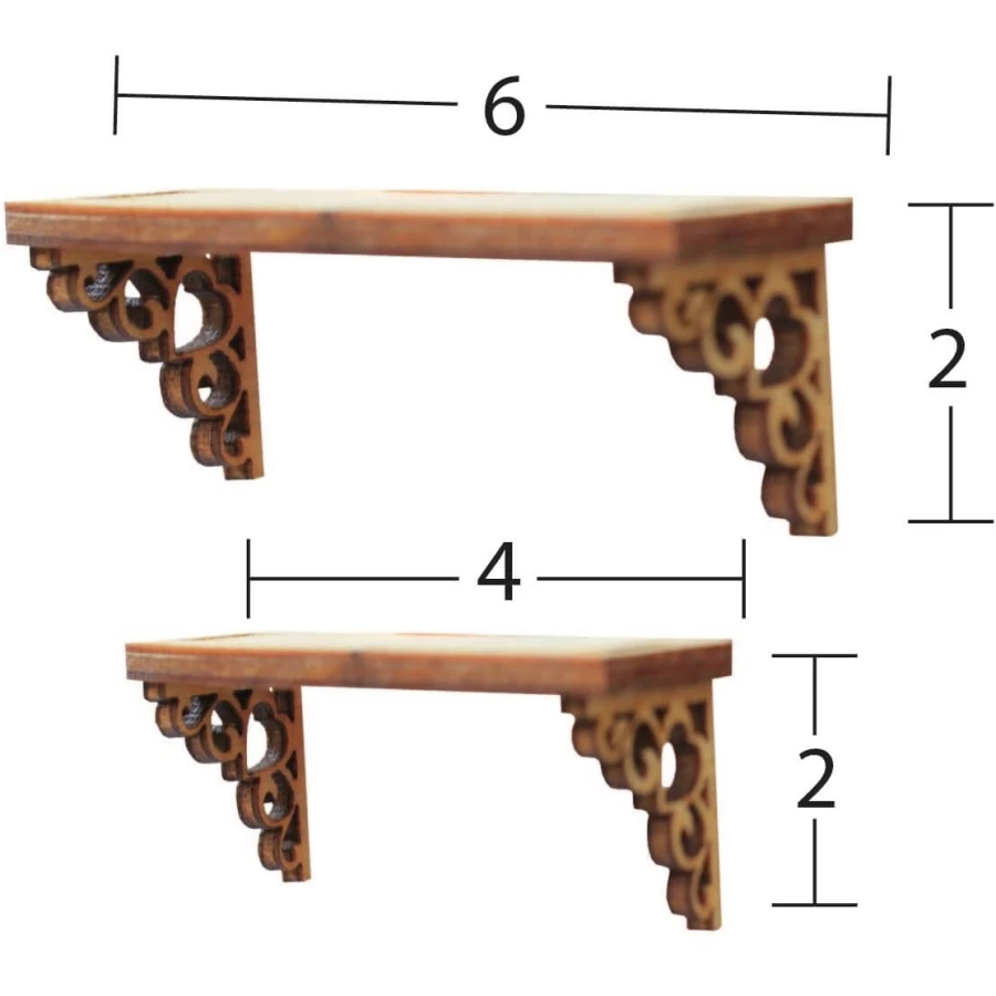 MN51 Miniature 2 Sizes, Unpainted Raw Wood Miniature