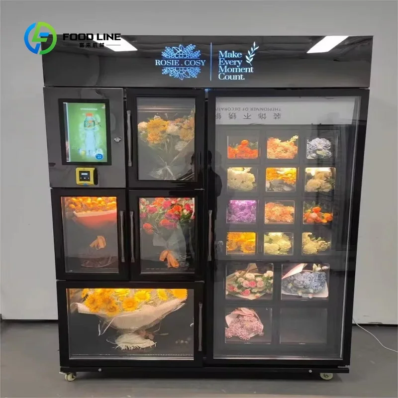 Commercial Flower Vending Machine with Remote Access  Light Emitting Diode Display custom