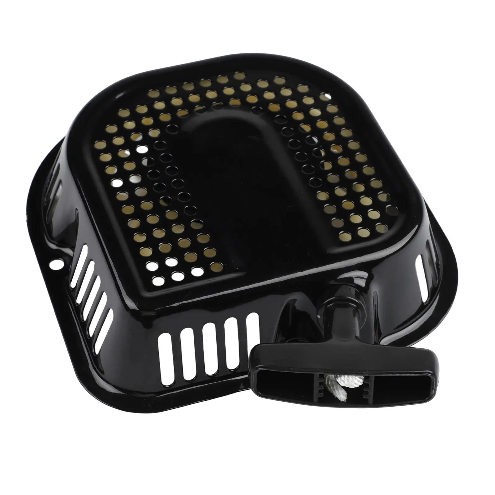 

Стартер с ручным запуском (как на фото), комплект для установки, легкая конструкция, простая установка, экономия усилий при эксплуатации.