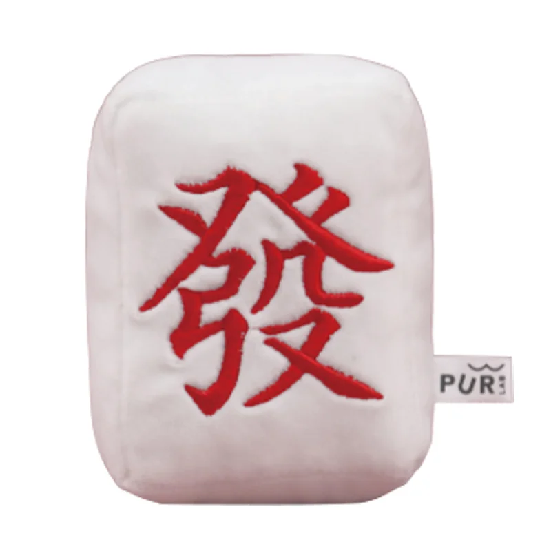 MahJong Get Rich Pendant Cat Toy Catmint Dog Plush Pillow Sleep Toy with Majiang Catnip Catmint Teeth & Kitten Pet Accessories