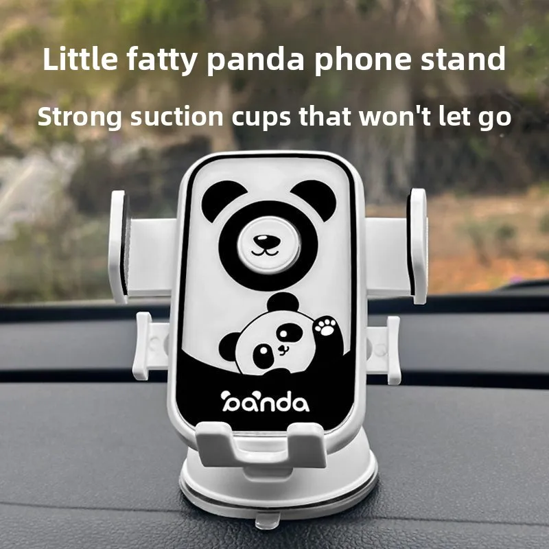 

2025 Panda Car Phone Holder Auto Sensing Suction Cup Dashboard Mount for Navigation