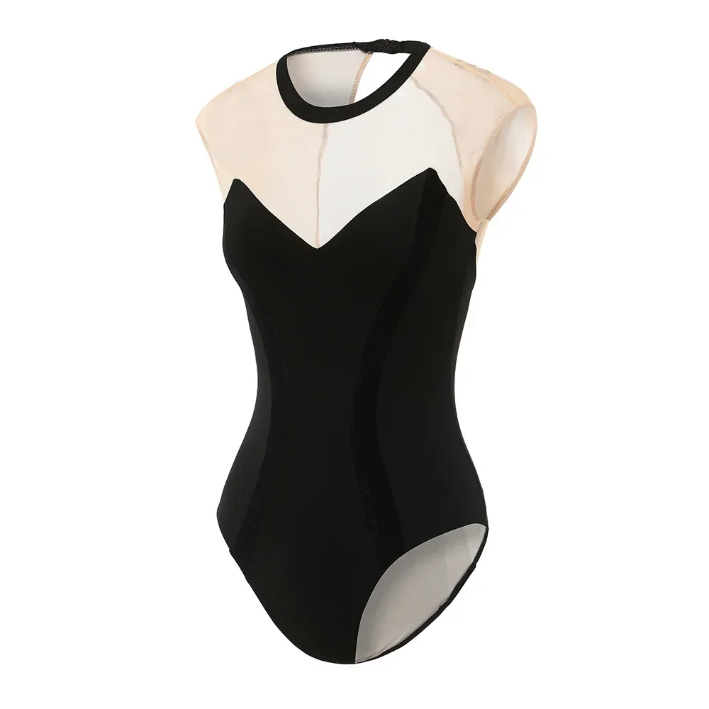 بدلة قطعة واحدة مخملية شبكية مرقعة لتدريب الباليه بدلة الجمباز زي Schebin ملابس رياضية للرقص من العلامة التجارية الصينية