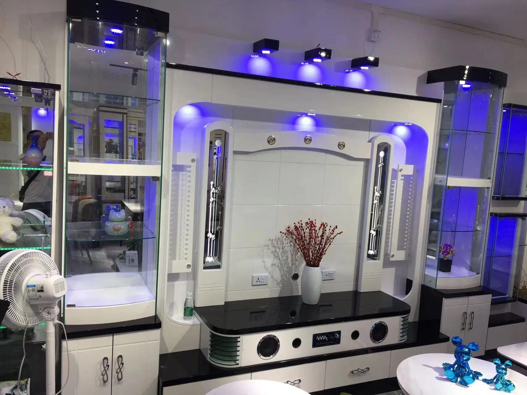 

Chinese plate simple and overall combination TV cabinet