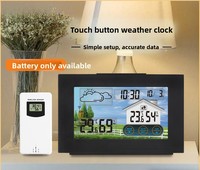Color Screen Touch Type Weather Weather Comfort Display Forecast Clock Indoor and Outdoor Temperature and Humidity Meter 3551A
