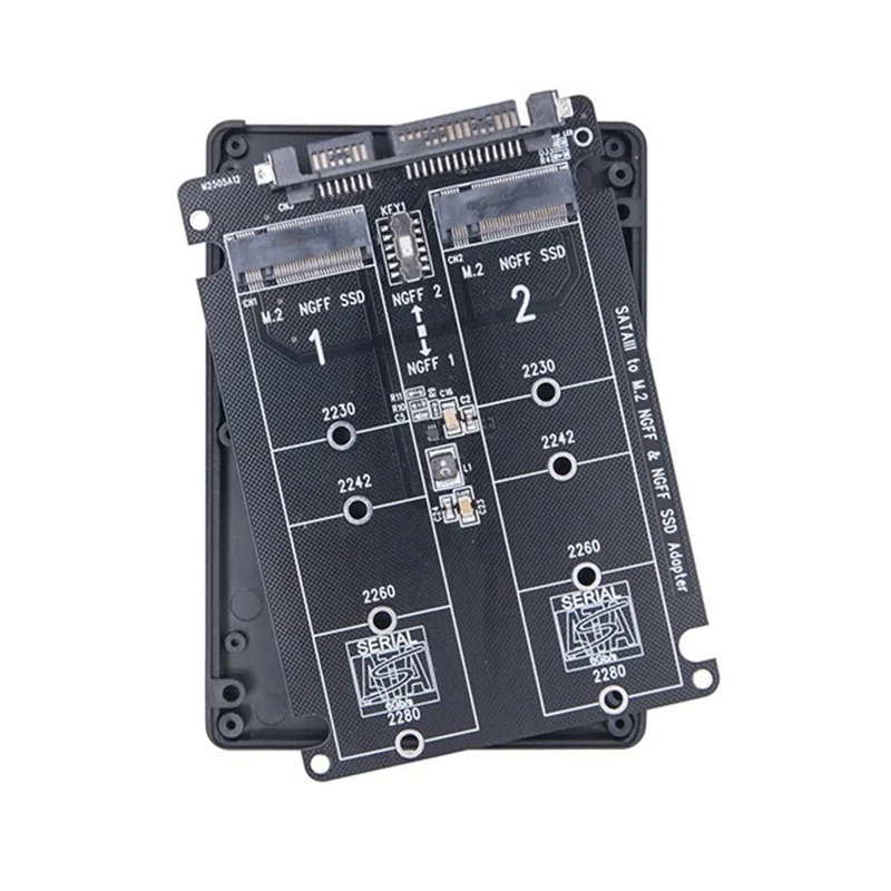 Dual M.2 To SATA3.0 Adapter M.2 SATA Protocol SSD Adapter 2 Port NGFF M.2 B Key To SATA 3.0 6Gbps M2 To SATA Converter