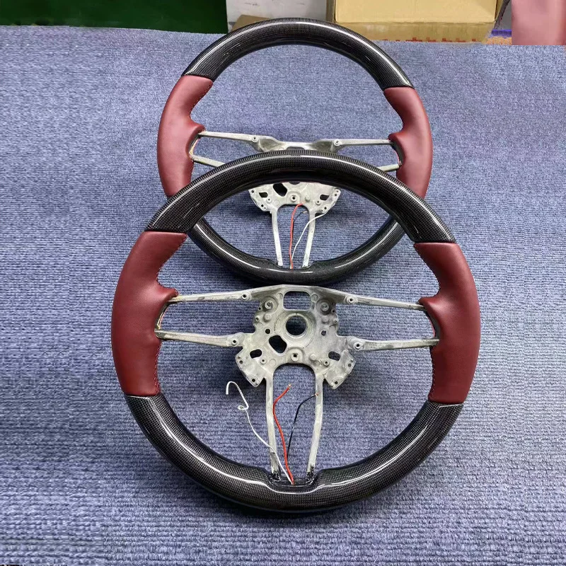 For Porsche Full Series Carbon Fiber Steering Wheel Modification (Old-to-New Upgrade, Heating Function Retained）
