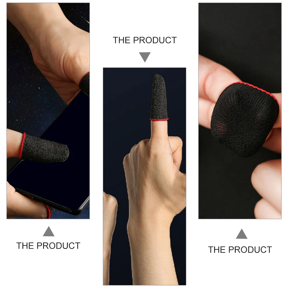 

10 Pcs Anti-sweat Finger Cots Mobile Phone Accessories Thumb Protectors Sleeves Cotton Guards