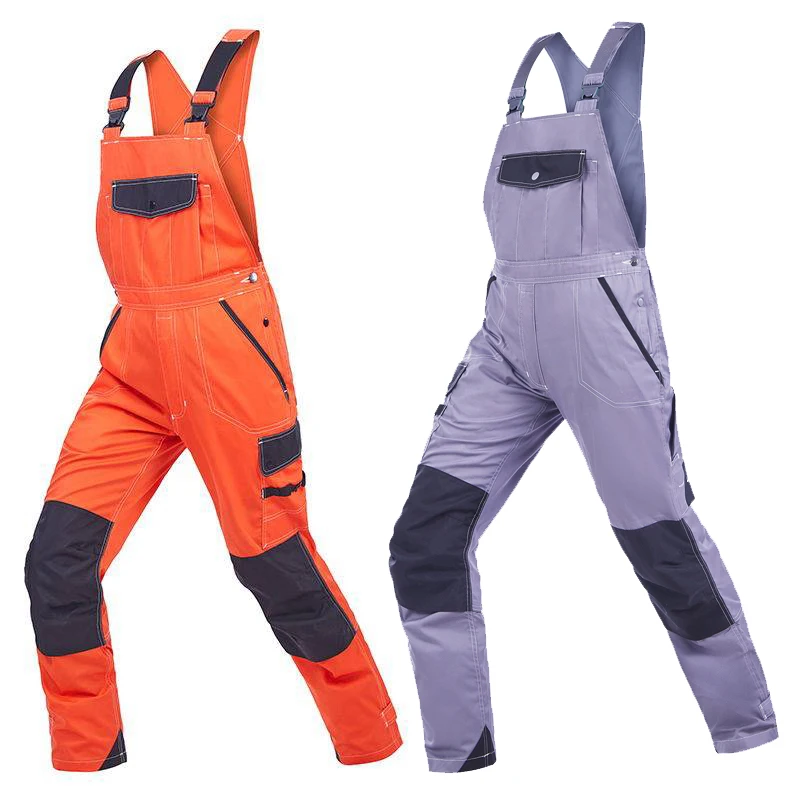 

Men Work Overalls Jumpsuit Multi Pockets Bib Overalls Man Summer Worker Wear Repairman Clothing Protective Uniform Plus Size 5XL