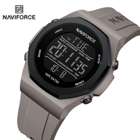NAVIFORCE Electronic Watches Men LCD Display Waterproof Clock Silicone Strap Luminous Business Man Wristwatch Relogio Masculino