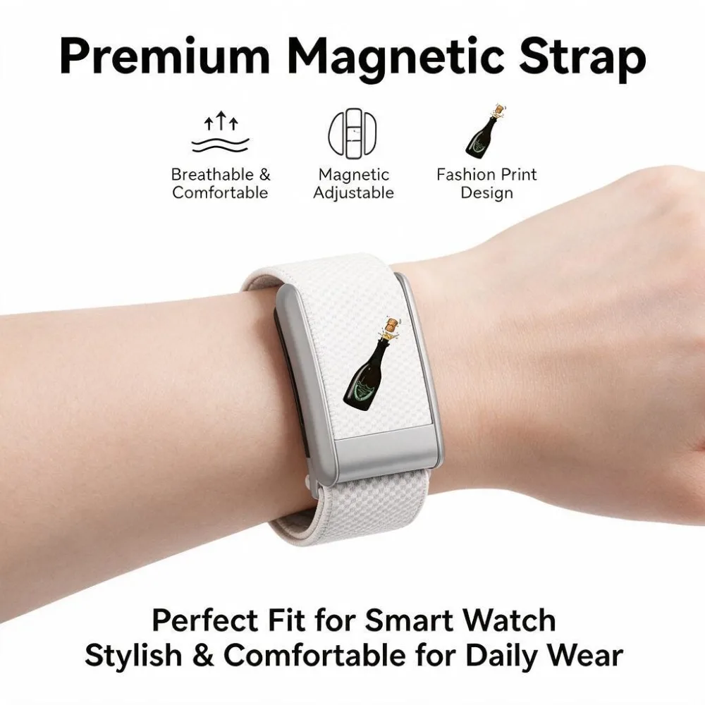 For WHOOP 5.0 MG Nylon Woven Printed Strap Pattern Replacement Wristband Sport Fitness Tracker Band