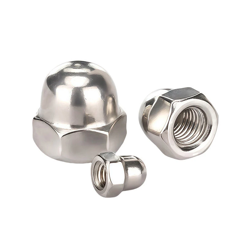 DIN1587 M3 M4 M5 M6 M8 M10 M12 M14 M16 M20 304/316 Stainless Steel Hex Cap Nut Domed Nuts For Standing Finish Rivet Nuts