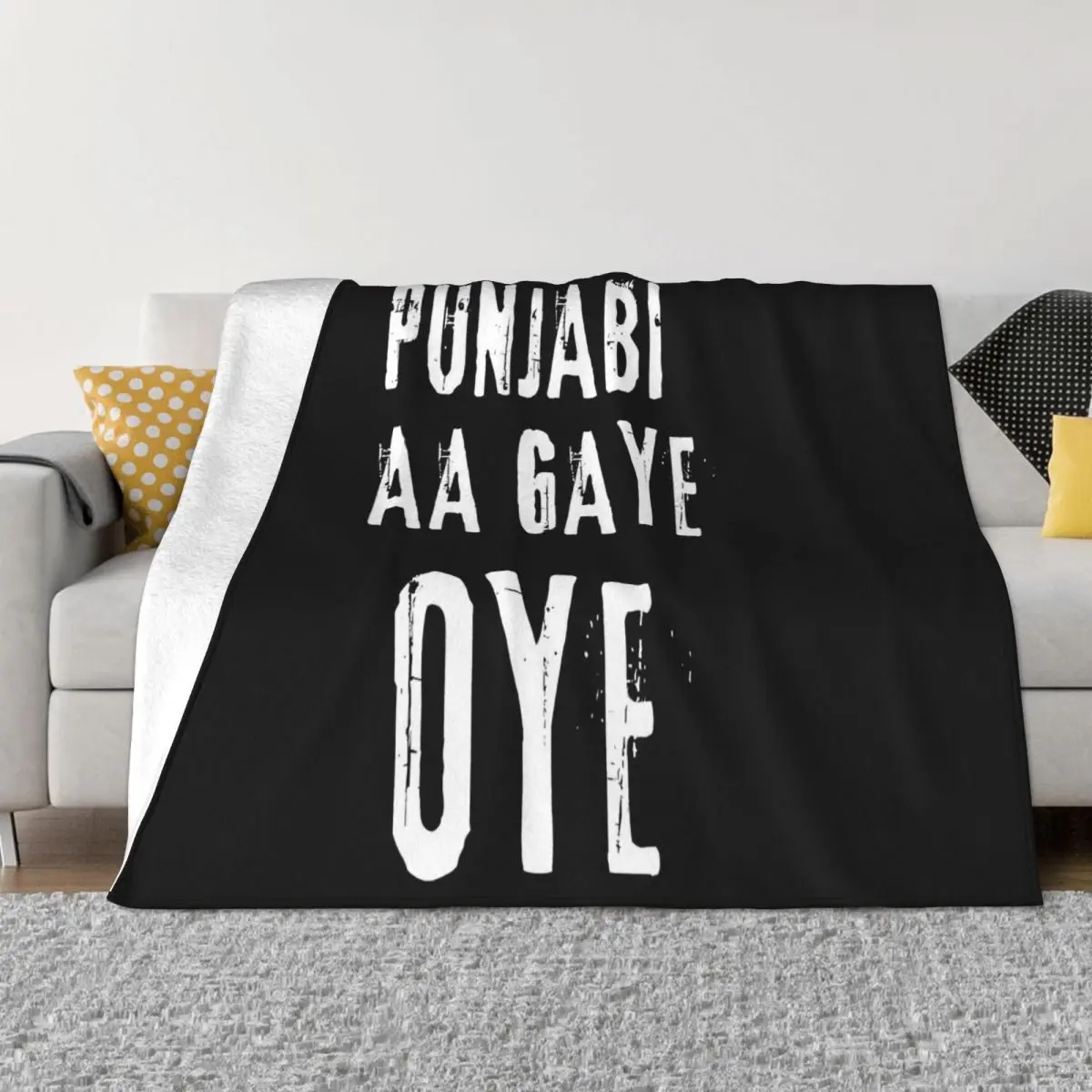 Punjabi Aa Gaye Oye Tonight Diljit Dosanjh Anime Knee Blanket Couple Blankets Custom Blanket Personalized Throw Blanket