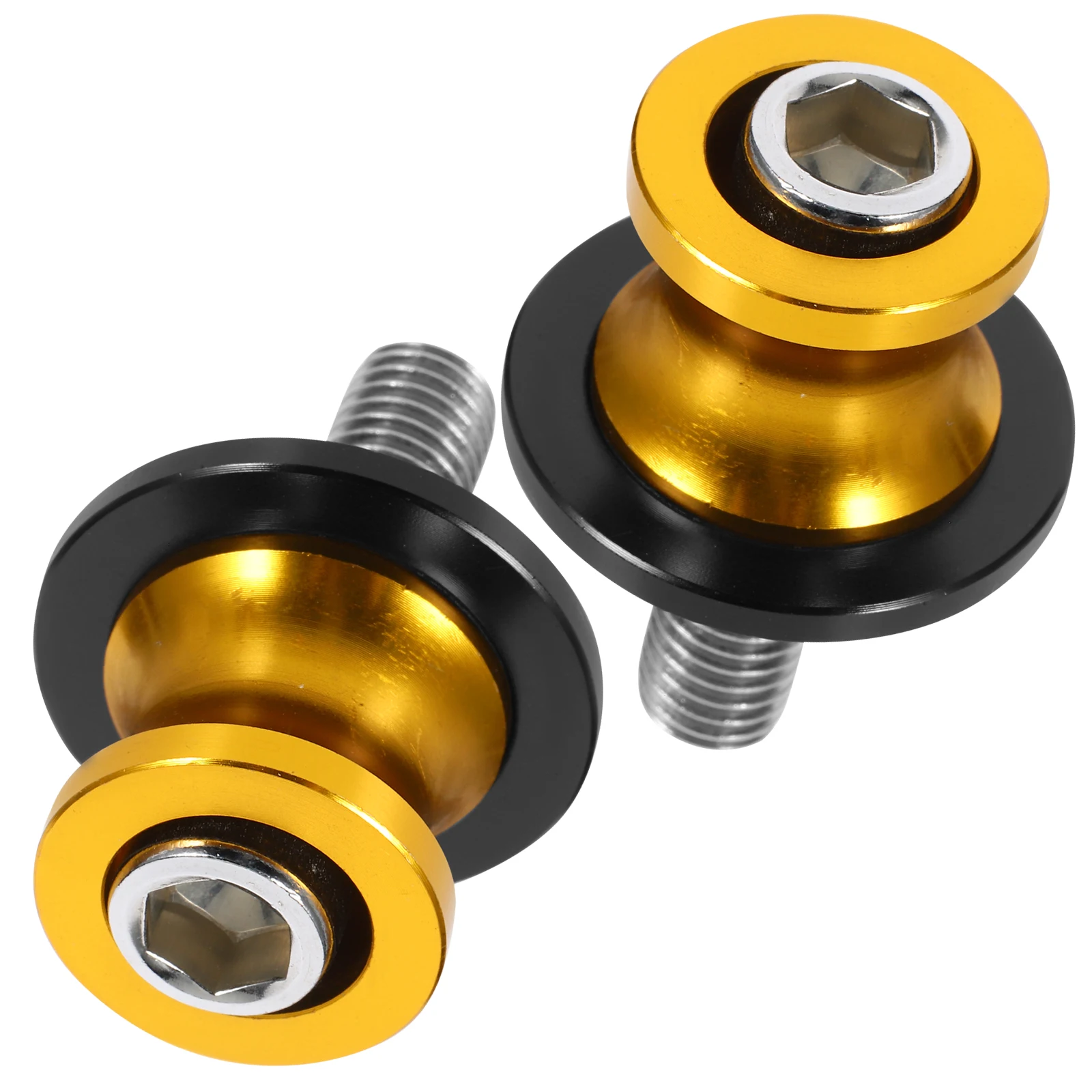 

1 set 10mm Golden Motorcycle Screw Pair Rear Start Swing Arm Sliders Compatible Bikes Decorative Frame
