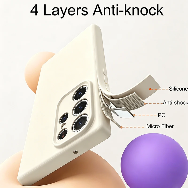 Cherry Pattern Liquid Silicone Phone Case For Samsung Galaxy S26 S25 S24 S23 S22 Ultra Plus Magnetic For Magsafe Soft Back Cover view 6
